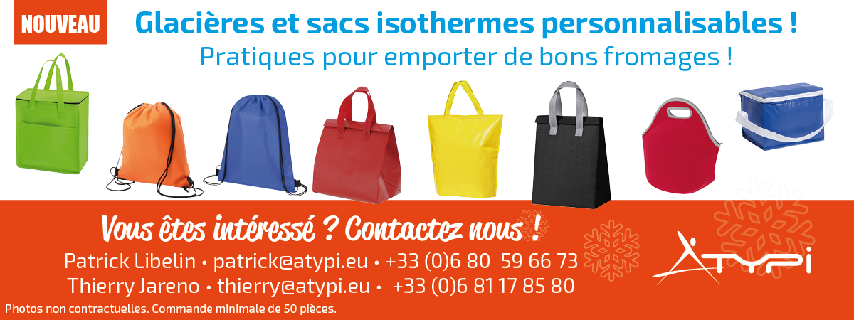 Gamme de glacières et sacs isothermes personnalisables