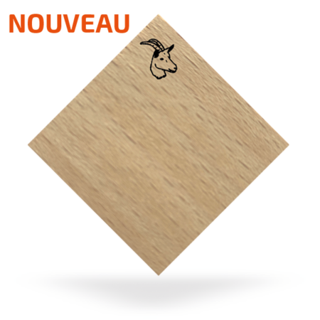 Pics carrés en bois avec tête de chèvre
