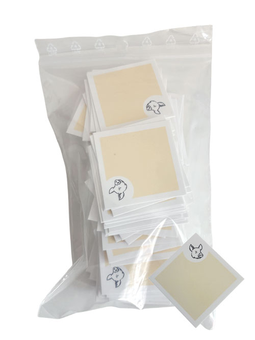 sachet de pic carré carton cochon en 100 pièces