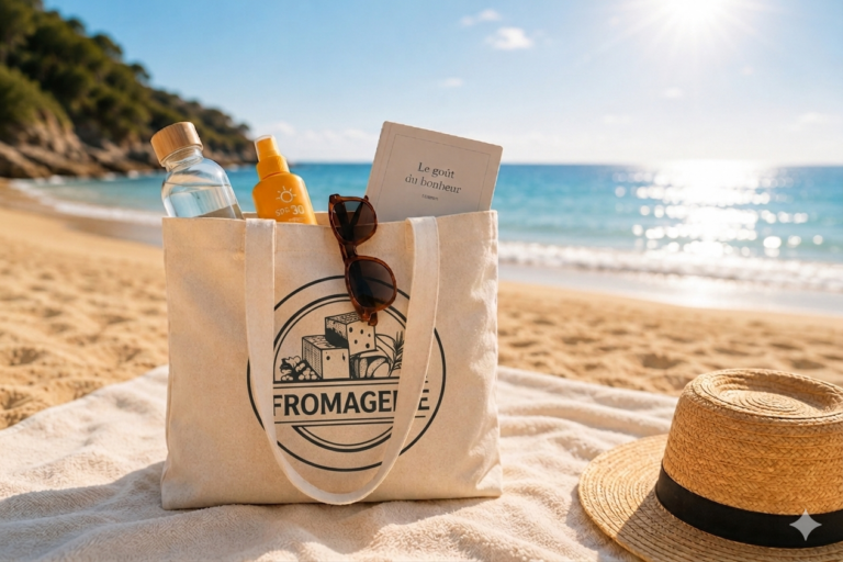 TOTE BAGS-LOGO sac pour la plage cet été avec logo personnalisable