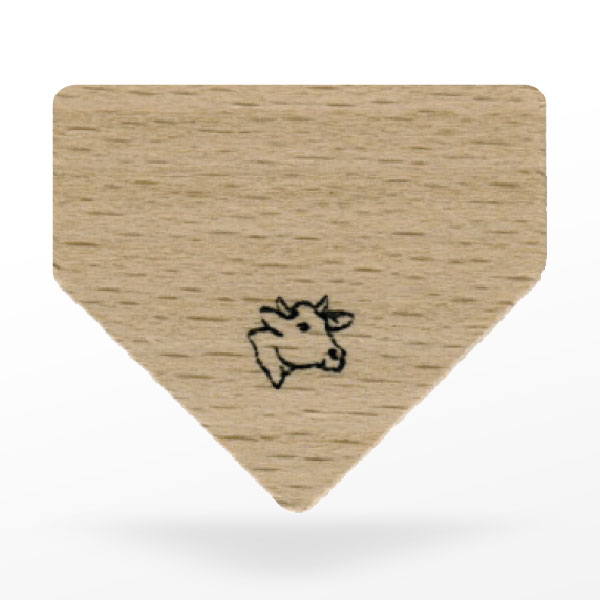 Visuel d'un pic en bois avec tête de vache