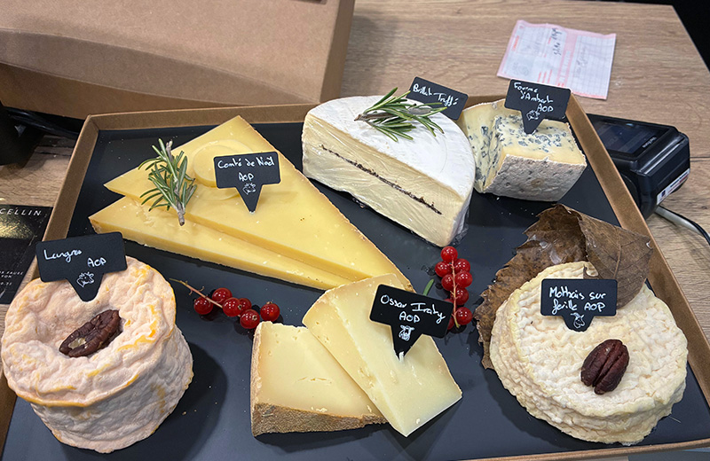 Boîte de présentation des fromages