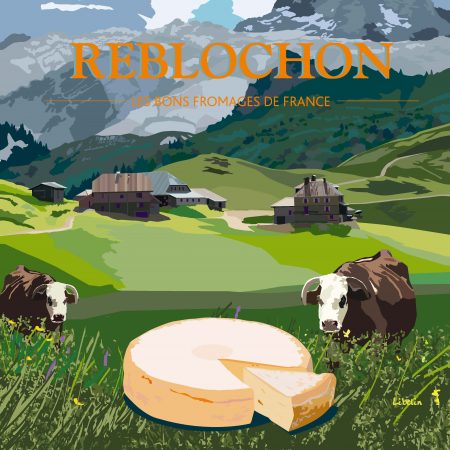affiche carrée pour fromage reblochon