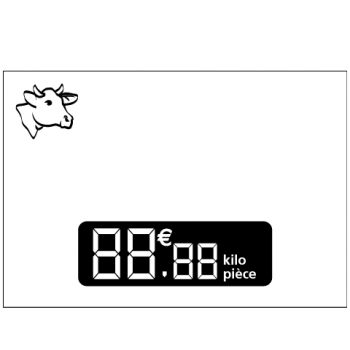 Étiquette pour vitrine de fromager