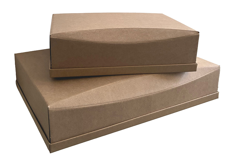 boîte complète kraft pour fromagers : couvercle & plateau