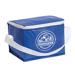 Glacière bleue Nordet avec logo de fromagerie