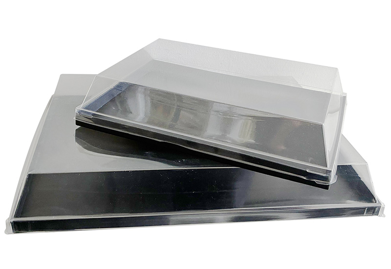 Emballage noir Norval : couvercle transparent